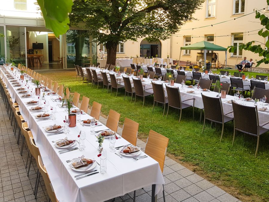 Prandia Lindenhof am Campus Augustinum eingedeckt für eine Veranstaltung